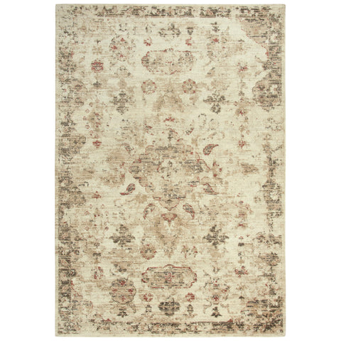 Rizzy Home Alora Decor Euphoria 3' x 5' Medallion Distress Beige/Brown/Rust Hybrid Area Rug