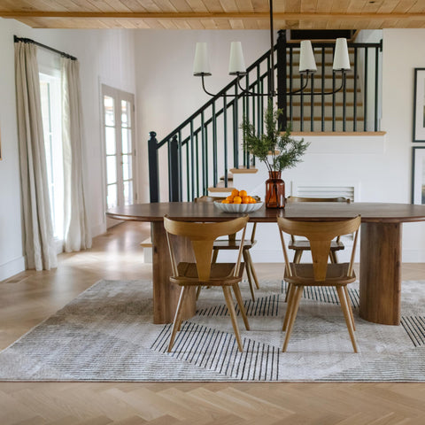 Oriental Weavers Capella Area Rug - CAP04-9'10" x 12'10" - in Beige/Deep Navy - Modern Style, Stain Resistant, Family and Pet Friendly, Family, Dining, Living Room Rug