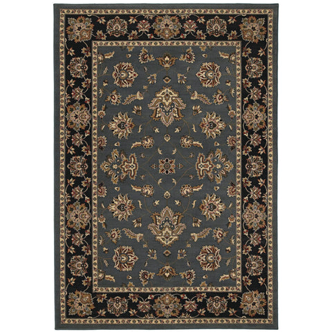 Oriental Weavers Ariana Area Rug - 623H3-12' x 15' - in Blue/Black - Vintage Inspired, Stain Resistant, Family and Pet Friendly, Family, Dining, Living Room Rug