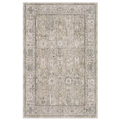 Oriental Weavers Avalon Machine Woven Area Rug - AVA03-3'2" x 5' - in Beige/Grey - Traditional Style Bedroom, Bathroom, Entryway Rug