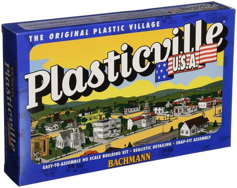 Bachmann Trains - PLASTICVILLE U.S.A. BUILDINGS – CLASSIC KITS - DRIVE-IN HAMBURGER STAND - HO Scale