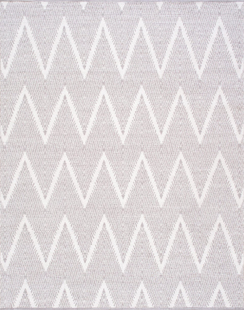 Pasargad Home Simplicity Collection Flat Weave Cotton Grey/Ivory Area Rug- 8' 0'' X 10' 0''