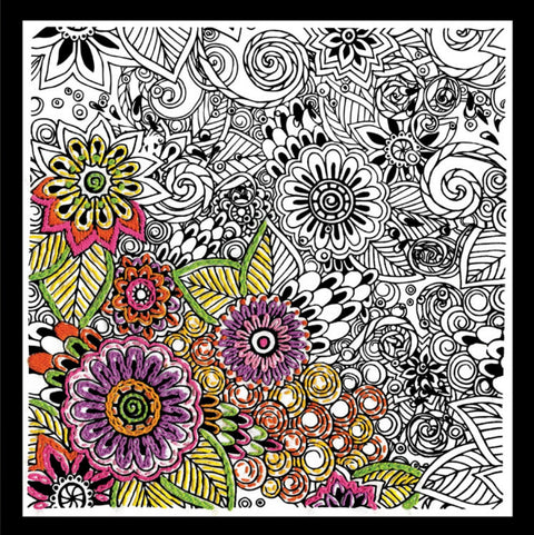 Design Works Crafts Floral Zenbroidery Kit, Multicolored