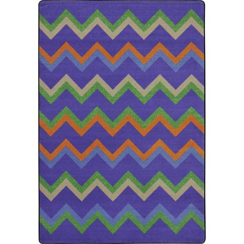 Joy Carpets Kid Essentials Sonic Teen Area Rugs, 5'4" x 7'8", Violet