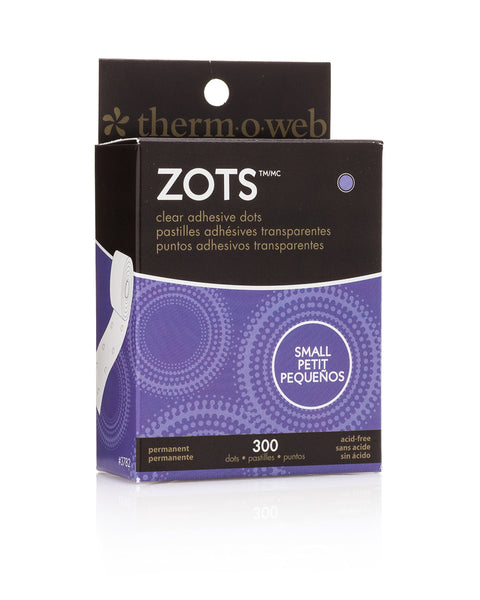 Thermoweb Zots Clear Adhesive Dots, Small, 3/16-Inch-by-1/64-Inch Thick, 300-Pack