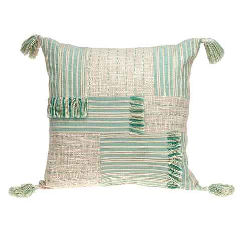 Parkland Collection Harper Transitional Cream & Mint 20" x 20" Throw Pillow