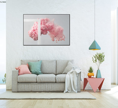 Whiteline Modern Living Candy 48"x32" Canvas Wall Art, Black PS Frame