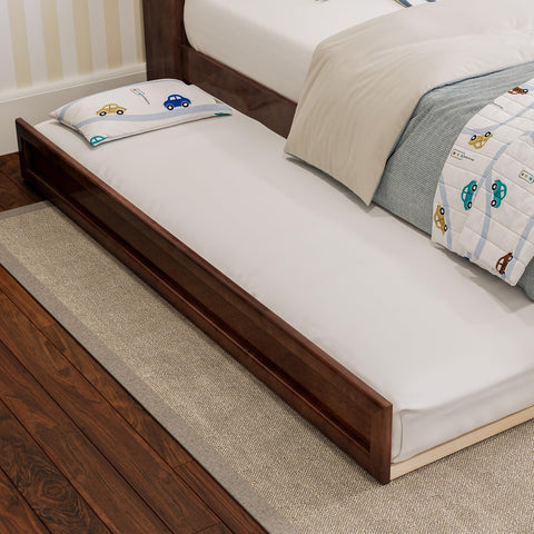 AFI, Mid-Century Modern Trundle Bed, Twin, Walnut