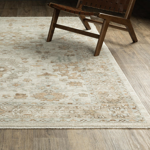 Oriental Weavers Row Lola LLA05-6'7" x 10' Area Rug - in Blue/Beige - Bohemian, Traditional, Living Room, Family Room, Dining Room, Bed Room Area Rug