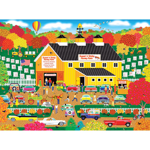 RoseArt - Home Country - Sweet n Sticky Honey Farm - 1000 Piece Jigsaw Puzzle for Adults