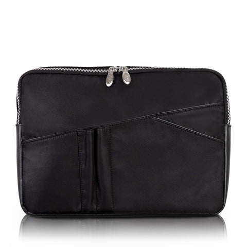McKlein Crescent, 14" Laptop Sleeve Case with Leather Trim/Laptop or Tablet Bag Case, Sleek Water Repellent Design, Lightweight Business School College Casual