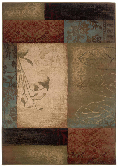 Hudson Beige Casual Geometric 5' 3" X 7' 6" Area Rug 040A1-5376 by Ruglots