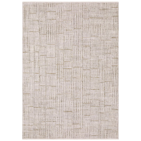 Oriental Weavers Branigan BRG02 - Machine Woven Indoor Area Rug - 5'3" x 7'6" - in Ivory/Grey - Contemporary Style Entryway, Bedroom, Bathroom Rug