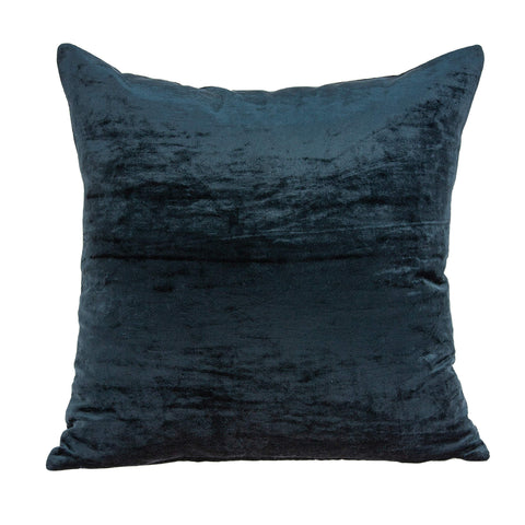 Parkland Collection Kyan Dark Blue Solid 18" x 18" Throw Pillow