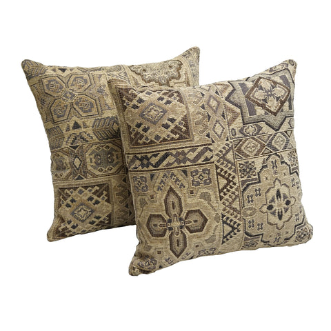 Blazing Needles Jacquard Chenille Throw Pillow, 17", Persian Mosaic 2 Count