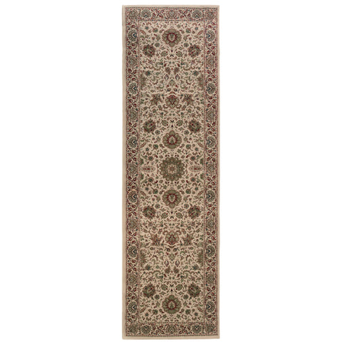 Oriental Weavers Ariana Area Rug - 172W3-2'7" x 9'4" - in Ivory/Green - Vintage Inspired, Stain Resistant, Family and Pet Friendly, Entryway, Hallway Runner Rug