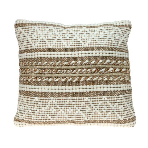 Parkland Collection Lennon Transitional Beige Throw Pillow