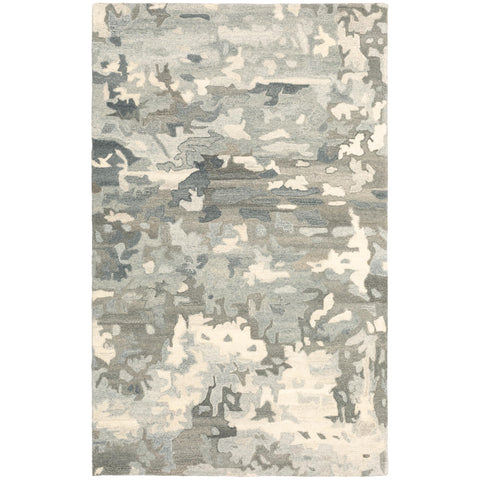 Oriental Weavers Anastasia Hand-Made Wool Area Rug - 68006-3'6" x 5'6" - in Grey/Charcoal - Modern Style, Hand-Made Wool Rugs, Entrway, Bedroom Rug