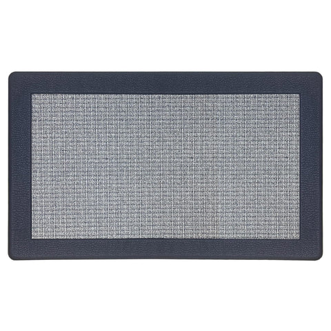 Anti-Fatigue Floor Comfort Mat - 18 x 30 Inch (Clarke Navy) - Non-Slip Kitchen Mats for Floor - Easy to Clean Cushioned Standing Mat for Bathroom & Office Desk - Achim Home Décor