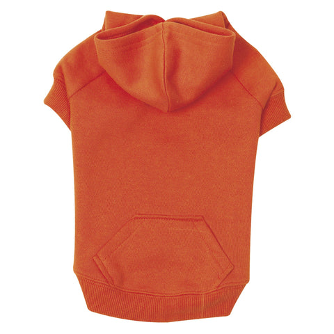 Zack & Zoey Basic Hoodie for Dogs, 12" Small, Vibrant Orange