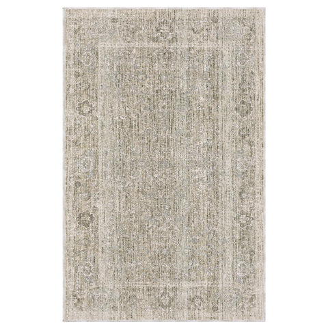 Oriental Weavers Avalon Machine Woven Area Rug - AVA07-3'2" x 5' - in Beige/Grey - Traditional Style Bedroom, Bathroom, Entryway Rug