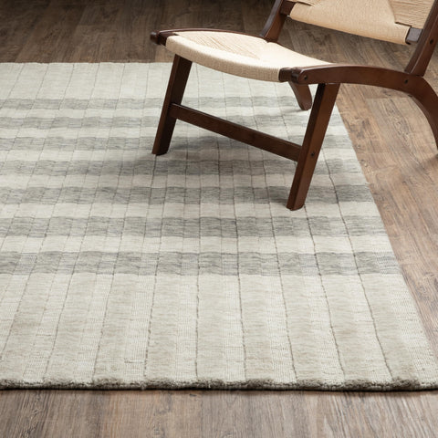 Oriental Weavers Thatcher THA01 - Hand-Loomed Area Rug - 10' x 13' - in Beige/Grey - Scandinavian Style Living Room, Family Room, Dining Room Rug