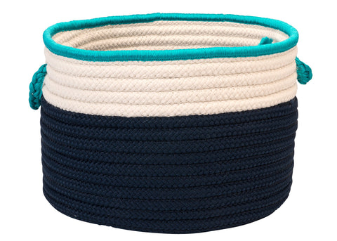 In The Band Storage Bins - Navy & Turquoise 18inch x18inch x12inch