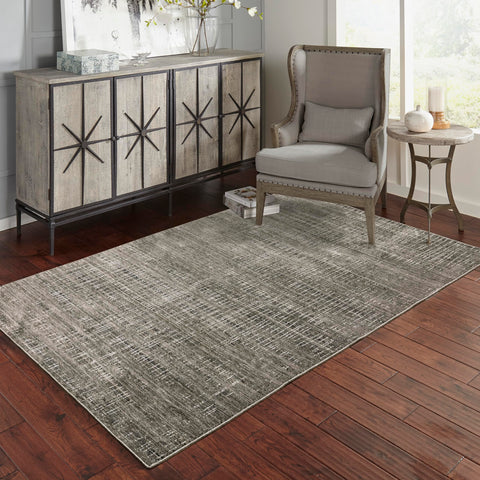 Oriental Weavers Nebulous Area Rug - 751D9-9'10" x 12'10" - in Charcoal/Grey - Modern Style, Stain Resistant, Family and Pet Friendly, Family, Dining, Living Room Rug