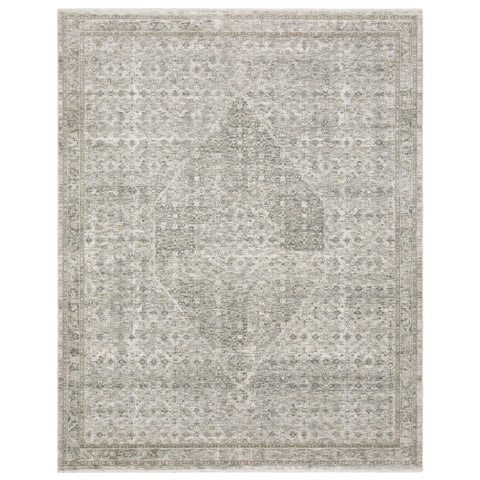 Oriental Weavers Avalon Machine Woven Area Rug - AVA04-5'3" x 7'10" - in Grey/Beige - Traditional Style Bedroom, Bathroom, Entryway, Kitchen Rug