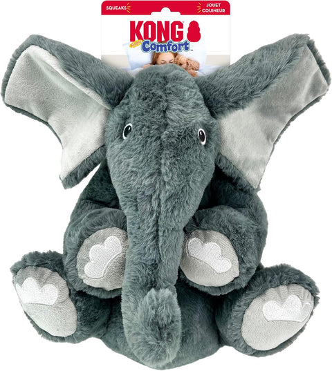 KONG Comfort Kiddos Jumbo Elephant Squeak Dog Toy for Large and X-Large Breeds