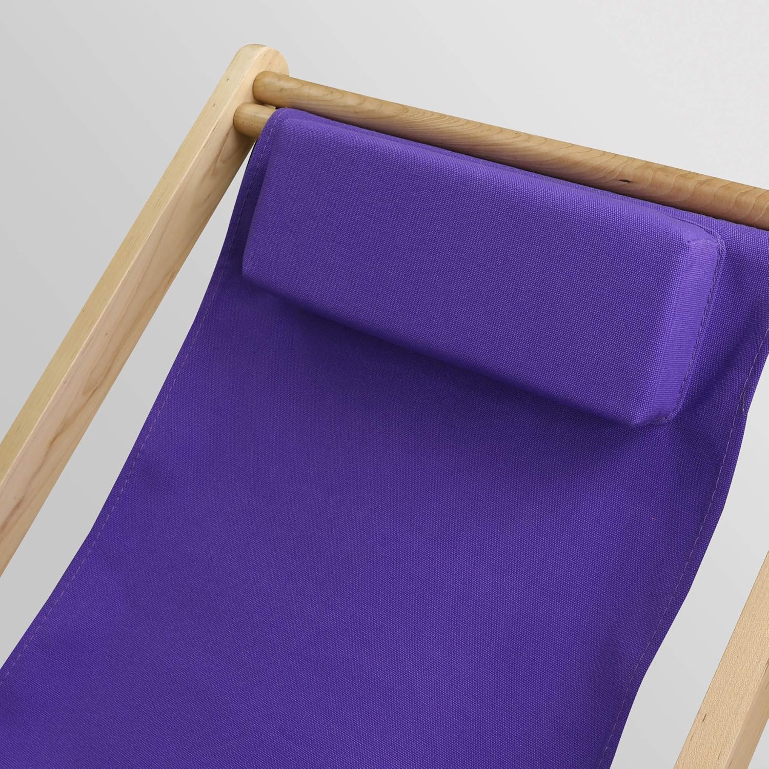 Sling Chair Natural Frame-Purple Canvas