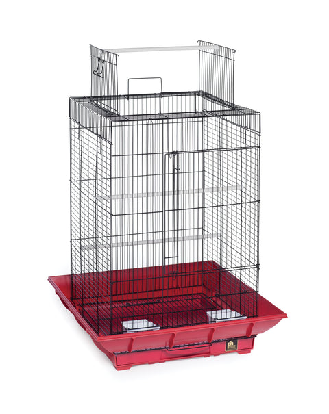 Prevue Hendryx SP851R/B Clean Life Play Top Cage, Red and Black