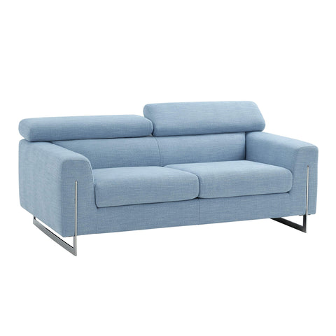 Pasargad Home Serena Collection Modern Indoor Loveseat with Adjustable Headrests