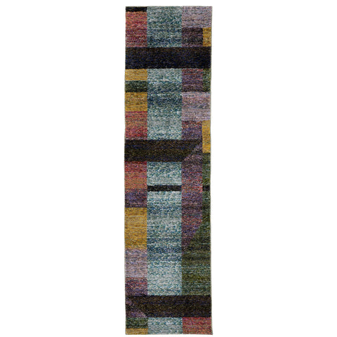 Oriental Weavers Strada Area Rug - STR04-2'3" x 8' - in Multi-Colored - Modern Style, Stain Resistant, Family and Pet Friendly, Entryway, Hallway Runner Rug