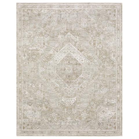 Oriental Weavers Avalon Machine Woven Area Rug - AVA06-5'3" x 7'10" - in Beige/Ivory - Traditional Style Bedroom, Bathroom, Entryway, Kitchen Rug