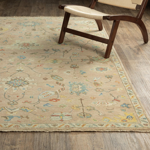 Oriental Weavers Palace Hand-Made Wool Area Rug - 10310-8' x 10' - in Beige/Multi - Vintage Inspired, Hand-Made Wool Rugs, Dining, Living Room Rug