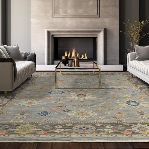 Oriental Weavers Lucca Wool Blend Area Rug - 846D1-9'10" x 12'10" - in Blue/Multi - Vintage Inspired, Wool Blend, Family, Dining, Living Room Rug