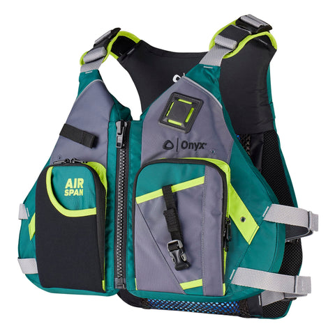 Onyx Air Span Angler Life Jacket, Green, XL/2XL