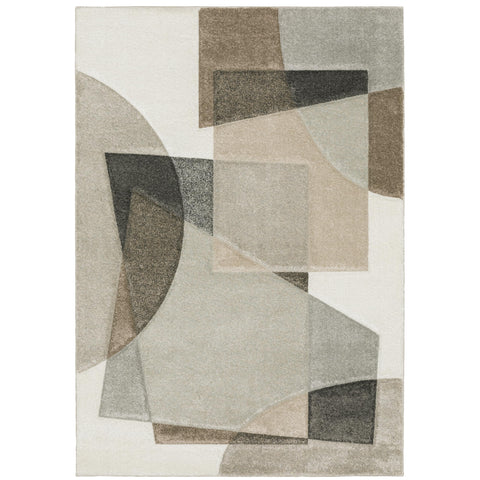 Oriental Weavers Cambria Area Rug - 084J2-5'3" x 7'6" - in Beige/Multi - Modern Style, Stain Resistant, Family and Pet Friendly, Bedroom, Office Rug