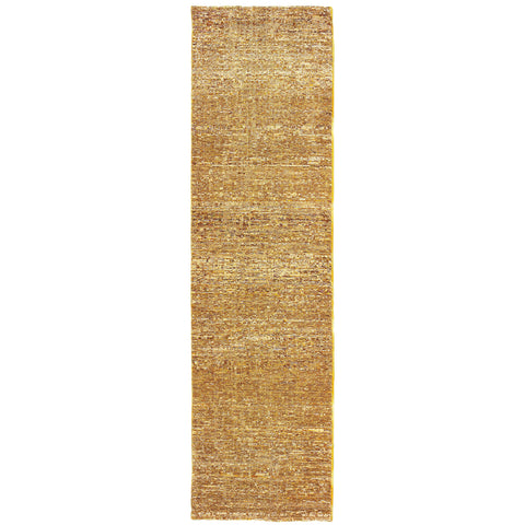 Oriental Weavers Atlas Area Rug - 8033R - 2'6" x 12' - in Gold/Multi - Soft Modern Style Area Rug, Stain Resistant, Family and Pet Friendly, Entryway, Hallway Runner Rug