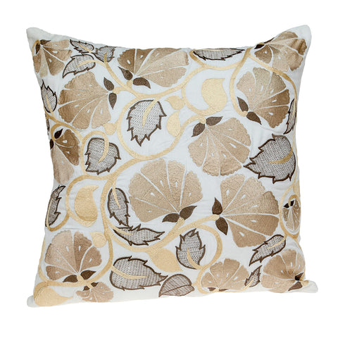 Parkland Collection Cassidy Accent White Pillow Cover with Poly Insert