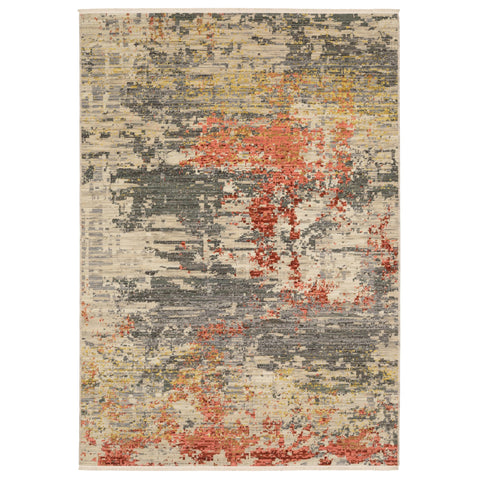 Oriental Weavers Soleri Wool Blend Area Rug - SOL10-9'10" x 12'10" - in Beige/Pink - Modern Style, Wool Blend, Family, Dining, Living Room Rug