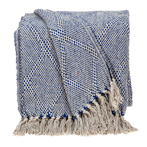 Parkland Collection Kora Transitional Blue 52" x 67" Woven Handloom Throw