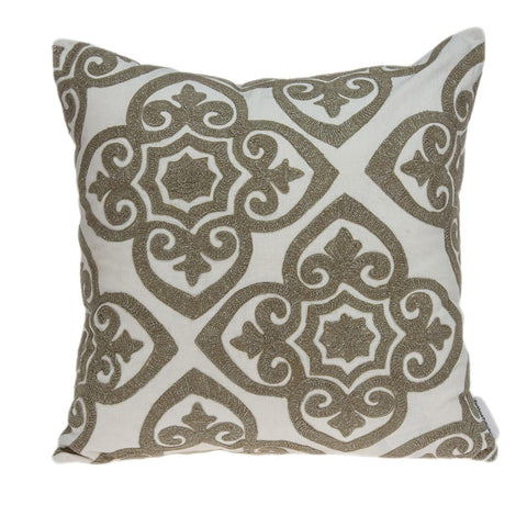Parkland Collection NOori Bling Beige 20" x 20" Throw Pillow