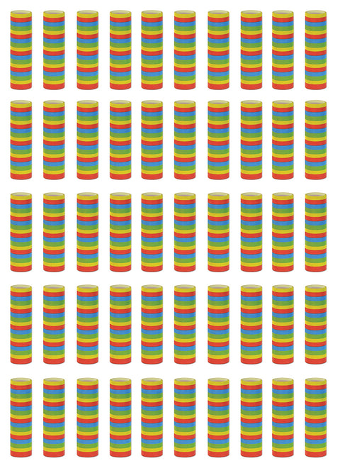 Beistle Multicolor Serpentines Streamer Rolls – 50 Pack Party Throw Streamers with 18 Paper Throws Per Roll for Celebrations, Carnival Events, Birthday Parties, New Years Eve and Parades, 11.5 Ft