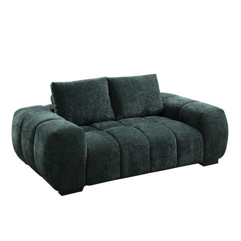 Ferrand Loveseat Green Chenille