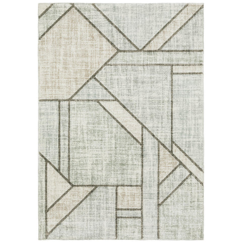 Oriental Weavers Cambria Area Rug - 5569B - 3'3" x 5' - in Grey/Beige - Modern Style, Stain Resistant, Family and Pet Friendly, Entrway, Bedroom Rug