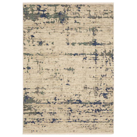 Oriental Weavers Soleri Wool Blend Area Rug - SOL08-9'10" x 12'10" - in Beige/Green - Modern Style, Wool Blend, Family, Dining, Living Room Rug