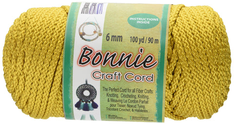 Bonnie Macrame Craft Cord 6mmX100yd - Gold