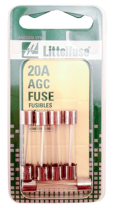 Littelfuse AGC20BP AGC GLS Fuse 5CDS/PK, 20A